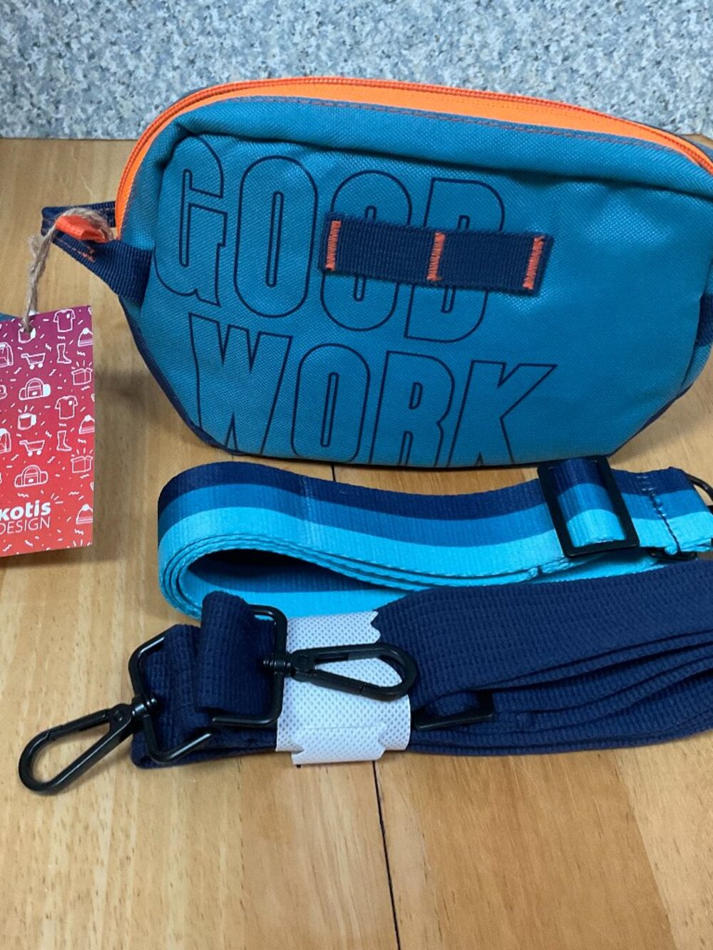 Kotis Design "GOOD WORK" Utility Pouch Organizer Bag NWT